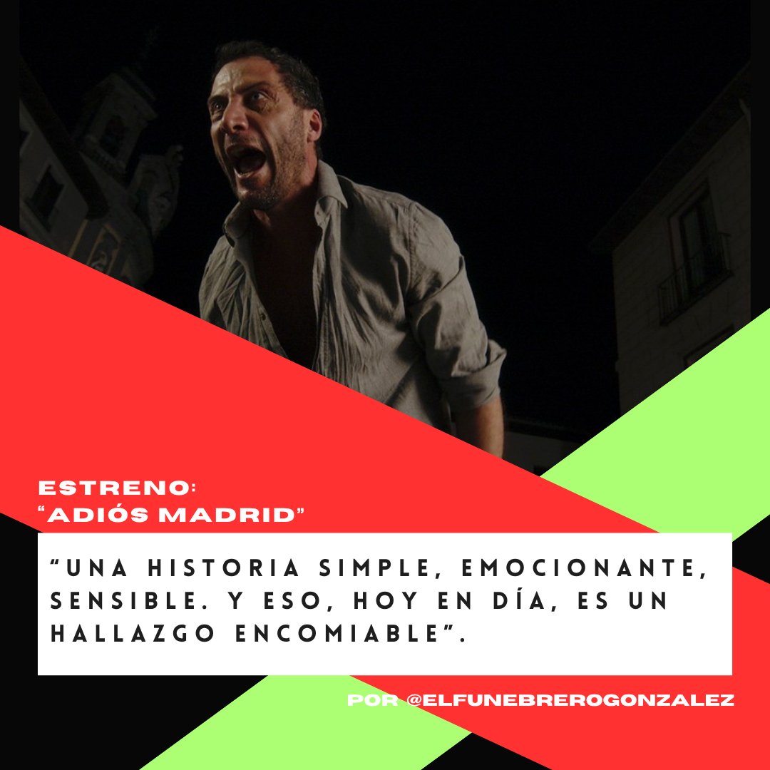 ESTRENO RETRASADO- #AdiósMadrid de Diego Corsini: ⭐⭐⭐⭐⭐⭐ (6/10) para Santiago González

✍️ acortar.link/QTONnb

#DiegoCorsini #LucianoCáceres #JavierGodino #cine #películas #movies #estrenos #cineargentino #cinenacional