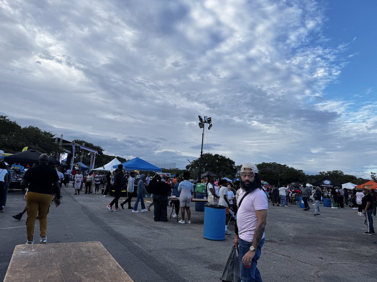 Jazz festival and they’re playing funky music white boy