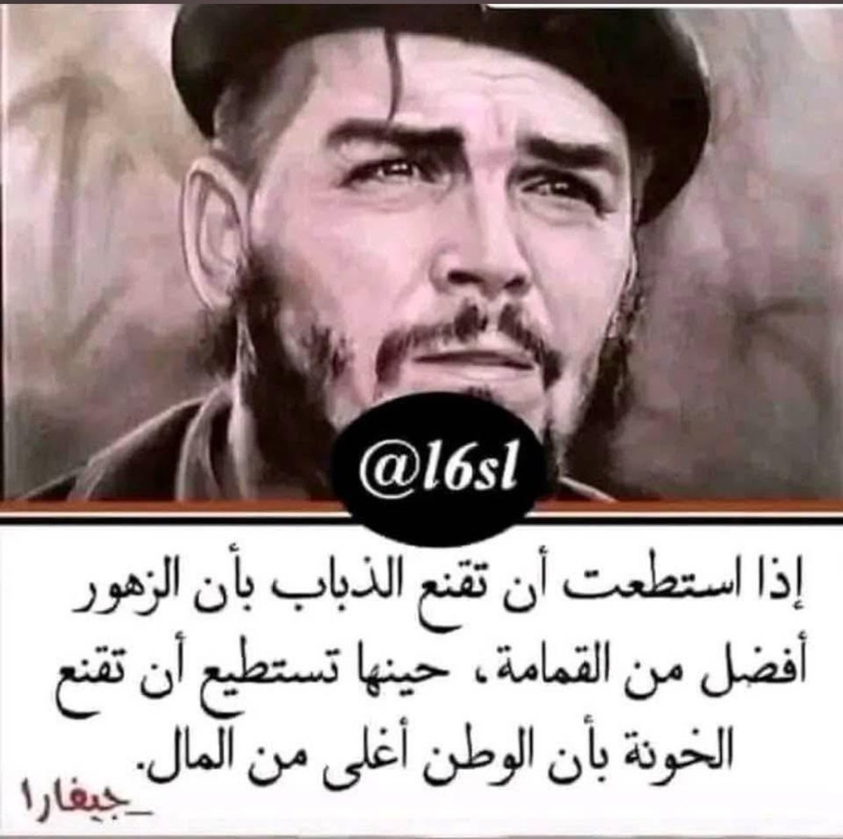 من تقنع الذباب الورود أفضل من الزباله 
عود يقتنع الولائي الوطن أفضل من المال