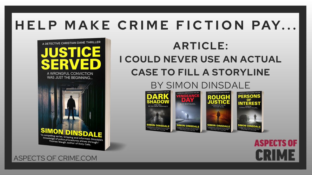 aspectsofcrime's tweet image. I could never use an actual case to fill a storyline
An article by @dinsy60
aspectsofcrime.com/i-could-never-…

Read Justice Served by Simon Dinsdale
amazon.co.uk/dp/B0FSRY3YX3?…

@sharpebooks

#crimefiction #espionage #policeprocedural