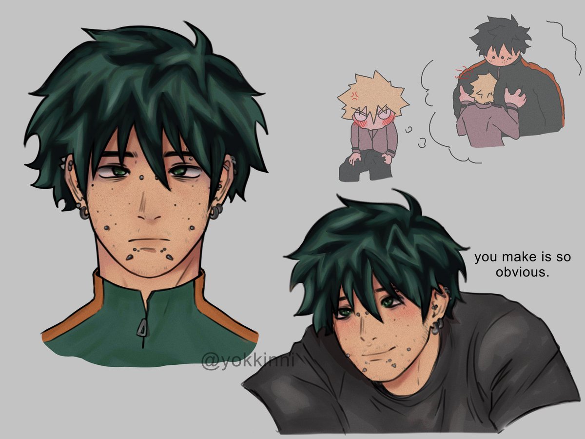 yokkinni's tweet image. #izuku #dkbk // where else does he have piercings …