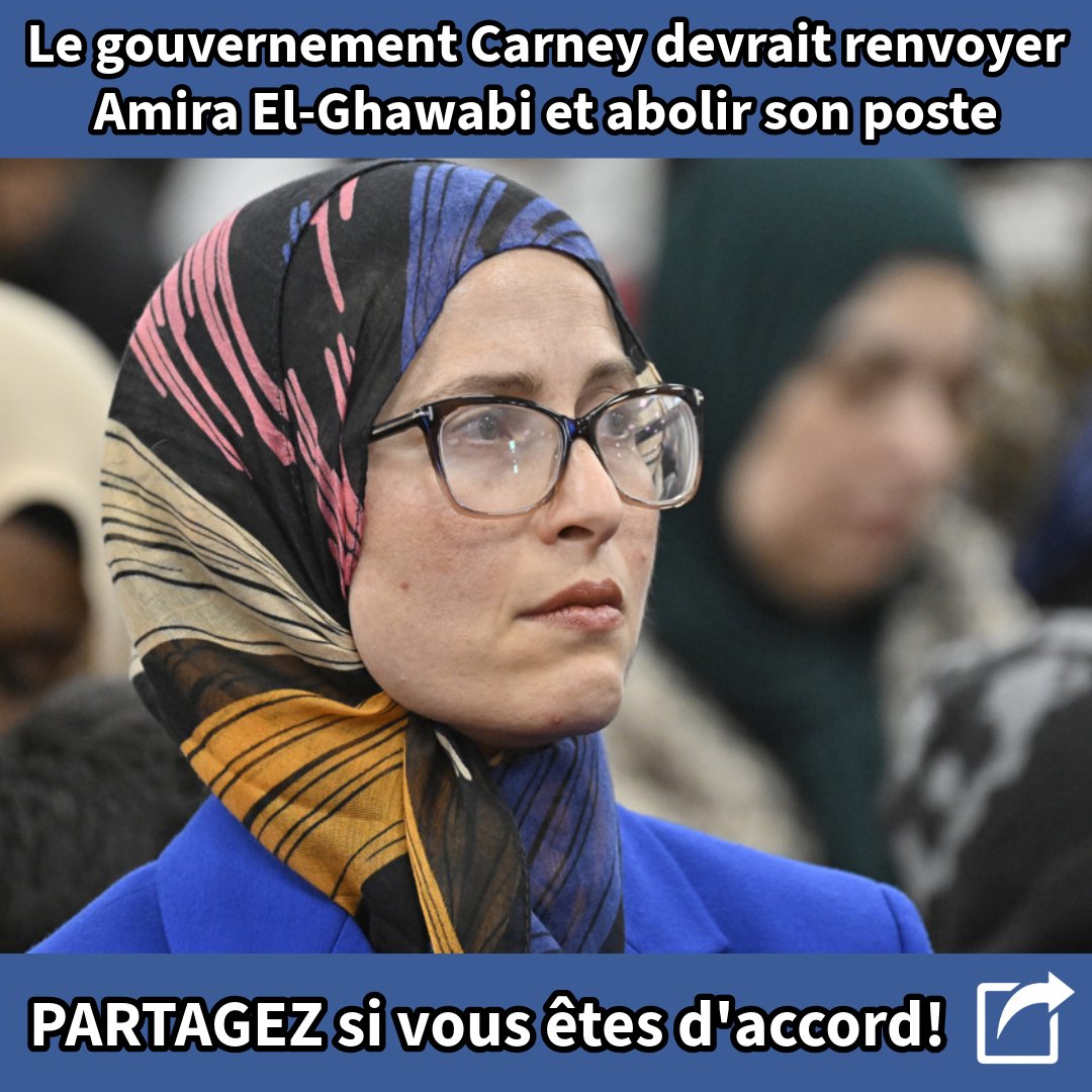 AMIRA EL-GHAWABI : NOUS N'AVONS PAS BESOIN D'UNE MINISTRE DE LA CHARIA AU CANADA

Amira El-Ghawabi, c’est l’activiste voilée que Trudeau et les libéraux ont nommée « représentante spéciale contre l’islamophobie ». Payée avec nos taxes pour nous faire la leçon, elle a déjà traité