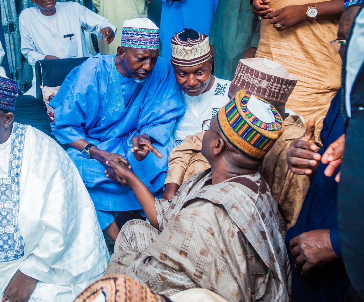Condolence Visit to Malam Salihu Sagir Takai 

Today,  I paid a condolence visit to Malam Salihu Sagir Takai at his Kano residence over the death of his wife, Hajiya Zainab.

Hajiya Zainab passed away in an Egyptian hospital in Cairo while receiving treatment recently.