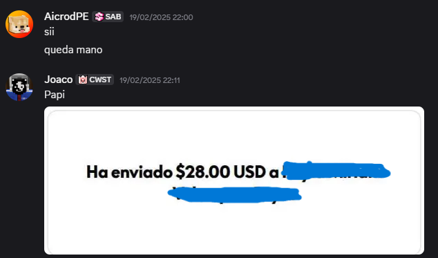 SopaSeca69's tweet photo. En la primera semana de febrero se contactó con él ya que teníamos planeado realizar un evento para la comunidad de Daarick que en ese entonces era de “pavos y pavas”. Desde ese momento se acordó un tiempo estimado junto con un presupuesto de 1150 soles + 50 dolares https://t.co/gSY0oRgzw6