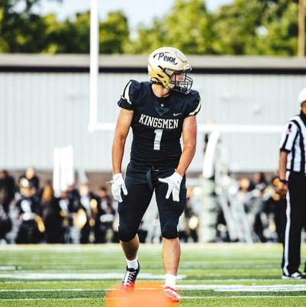 Friday night action from Indiana.. 2027 WR Brayson Hurley <a href="/BraysonHurley1/">Brayson “Buddy” Hurley</a> &amp; Penn HS <a href="/KingsmenFBall/">Penn Kingsmen Varsity Football</a> defeat St. Joseph 38-6