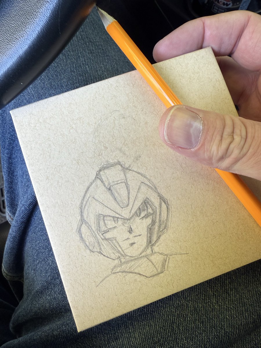 Drawing x with no reference in my car while waiting. This is why I’m thankful for photoshop layers