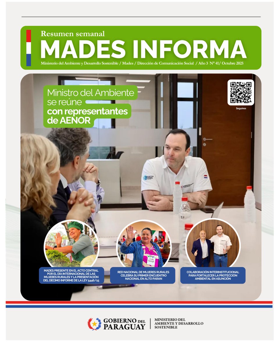 mambiente_py's tweet image. 📒🌳♻️💦🌎 Mades Informa, revista semanal
📖🌱🌳🌿  Te contamos las últimas informaciones sobre las actividades realizadas en el Mades.
Más detalles en ➡️:  goo.su/1gRdYK
