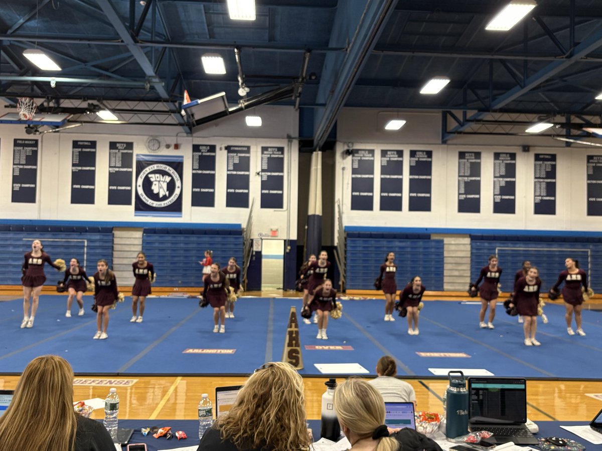 Arlington cheerleaders at John Jay competition today. Great job ladies!!