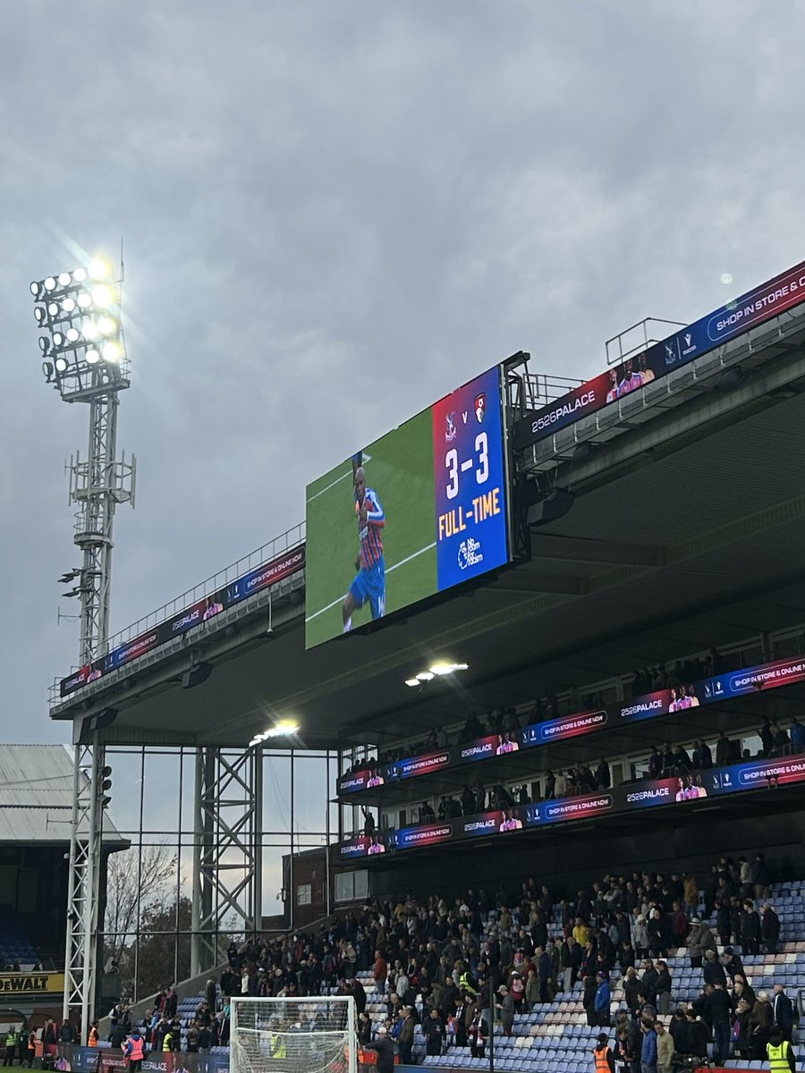 katiecatheralll's tweet photo. Incredible away day, can’t believe a 3-3 draw at Crystal Palace feels like a loss, love the Cherries 🍒 

Never ever wanna hear Vengaboys again xox #afcb https://t.co/tMctoF8dHz