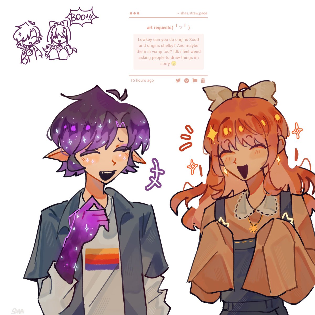 Sha_TheSha's tweet image. sorry i don&apos;t watch vsmp, BUT you can have them as osmp🥹
#osmp #osmpfanart