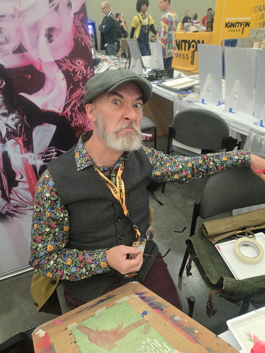 heroinitiative's tweet image. Meet Aaron Campbell — Hero Booth style!

Favorite color: Plaid (....?)

Disney princess of choice: Snow White... only to hang out with the Dwarves.

Hot dog status: NOT a sandwich.

Backup career: Woodworker!

Catch the Ron Swanson of comics at the Hero booth today!

#BeTheHero