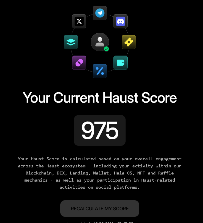 criptoworld_'s tweet image. Your web3 journey now has a number — and it’s live.
Check it here 👉 score.haust.network
Every interaction. Every move. It all counts.
Your score will unlock future raffles, rewards, and early mainnet perks ⚡
Don’t wait. Check yours now.
Mainnet is almost here 👀
