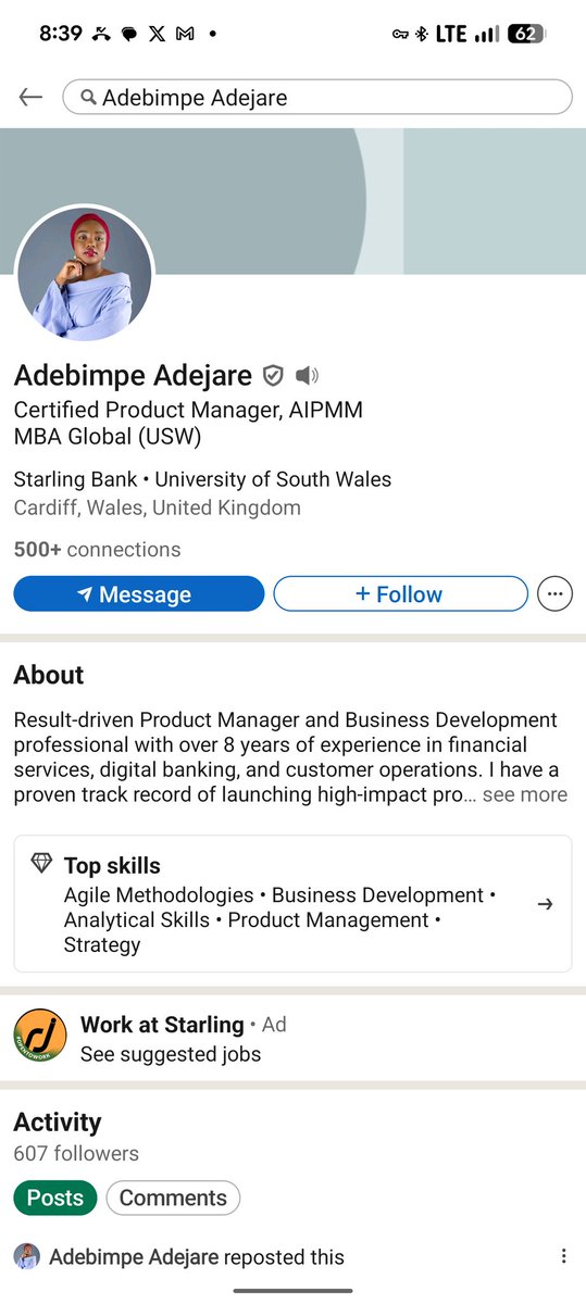 Adebimpe Adejare. 😑