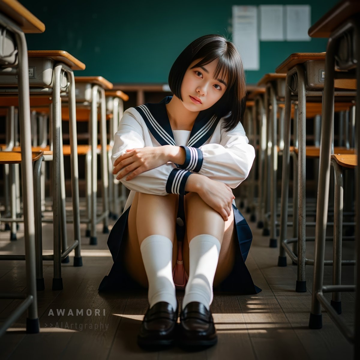 2022Awa's tweet image. 🏫
#classroom #aiportrait #aiphotography #aigravure #aigirl #photoshop #lightroom #photorealism #firefly #nanobanana #imagen4 #4k