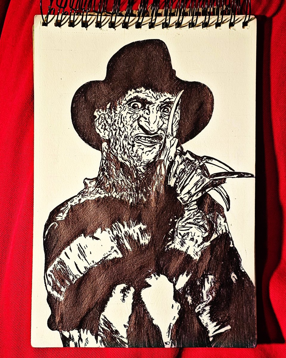 #inktober #inktober2025 #Inktober2025day12 #inktober2025day12Shredded #inktober2025Shredded  #Shredded #déchiré #anightmareonelmstreet #wescraven #freddykrueger #robertenglund