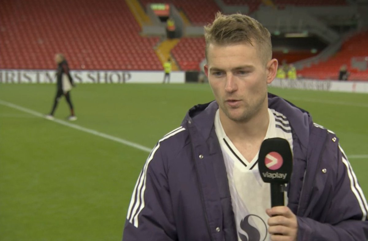 TouchlineX's tweet photo. 🚨🗣️ 𝗡𝗘𝗪: Matthijs de Ligt: "Liverpool couldn't press us today." https://t.co/50mvqxPBbJ