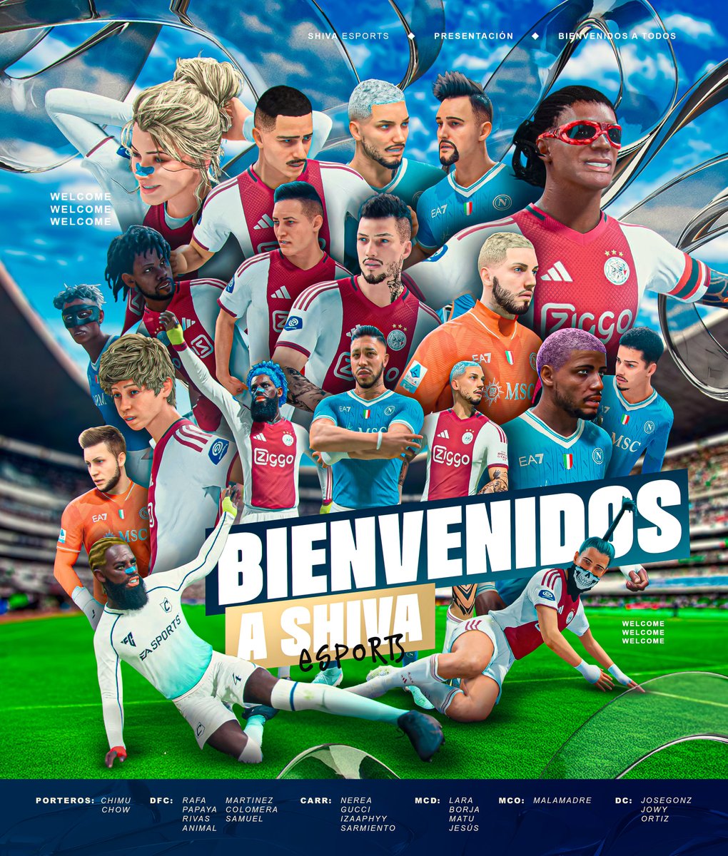 #PresentacionDePlantilla | #EAFC26 

¡Presentamos nuestra plantilla de esta temporada! 

Combinan talento, química y versatilidad para dominar el campo virtual. 

¡Vamos con todo! 💙