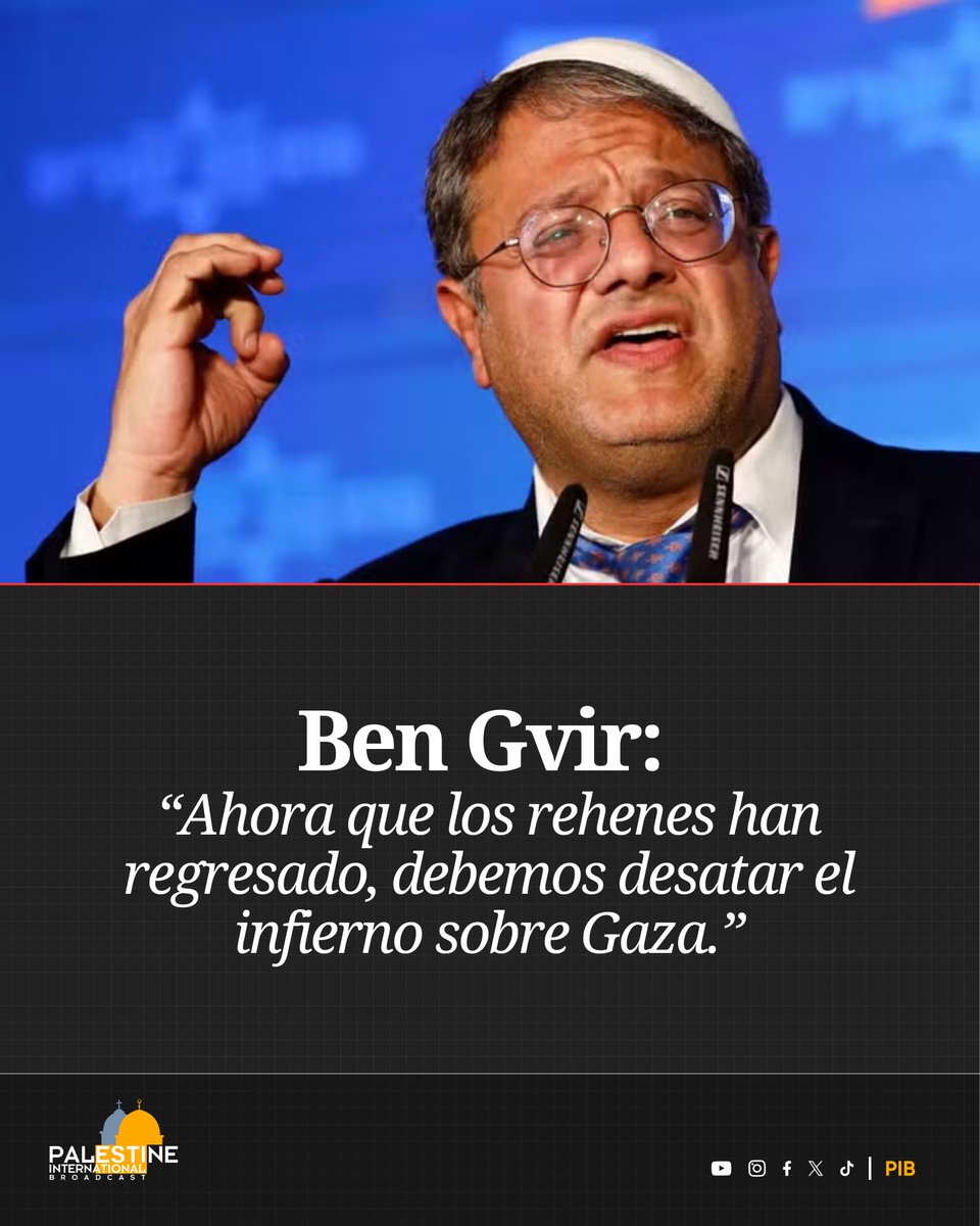 Ben Gvir: “Ahora que los rehenes han regresado, debemos desatar el infierno sobre Gaza.”

Hacer trampa y engaño es lo que hace a Israel diferente!!!