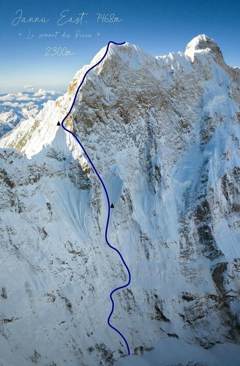 CarlosGarranzo's tweet photo. LO CONSIGUIERON!!!!
🍾🥂
El JANNU ESTE, 7468m ha sido ascendido a través de la cara Norte a la Arista Este!
Enhorabuena a Benjamin Védrines, Nico Jean y todo su equipo de apoyo.

« Le sommet des pieux », 2300m, ED-

👉https://t.co/TSwz7frbG9 https://t.co/J9CYXAonN1