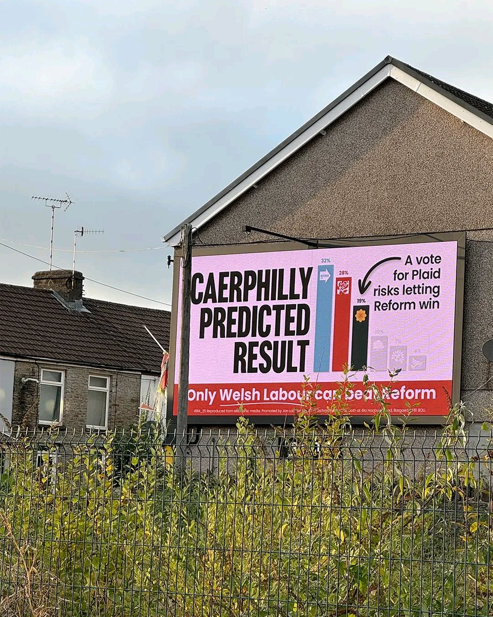 Not only are Labour not standing aside here, they are instead putting up dodgy billboards, because what they love doing is enabling Reform.