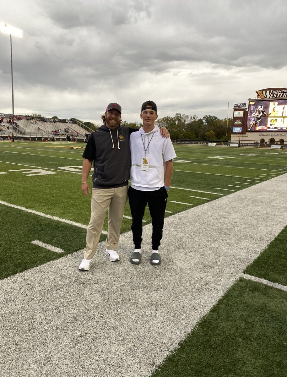 Thank you <a href="/coachmcquillan/">Coach McQuillan</a> and <a href="/MWSU_Football/">Missouri Western Football</a> for having me out yesterday. 
<a href="/ralstonramfb/">@ralstonramfb</a>