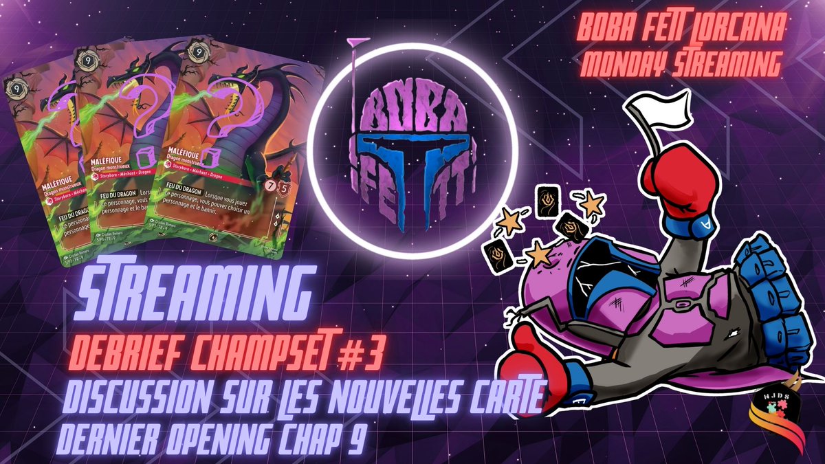 Salutations les Lorcaniens !

Un week-end avec un seul Champset et un deck plutôt cool !
On va voir si ça m’a réussi 😄
Petit point méta à 2 semaines du LorcaQuest + ouverture de quelques goodies 🎁

📅 À partir de 12h30 dans le Monday Streaming
📺 Sur : twitch.tv/bobafett17
