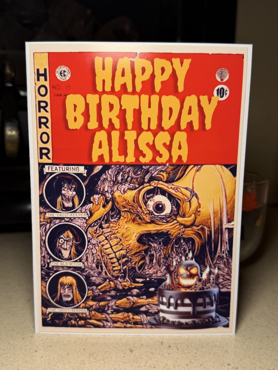I’m 36 today 🎂🎉

I love this Creepshow inspired card, I always get the best cards thankyou <a href="/CrispyBoomStick/">Kwispy</a> 🖤