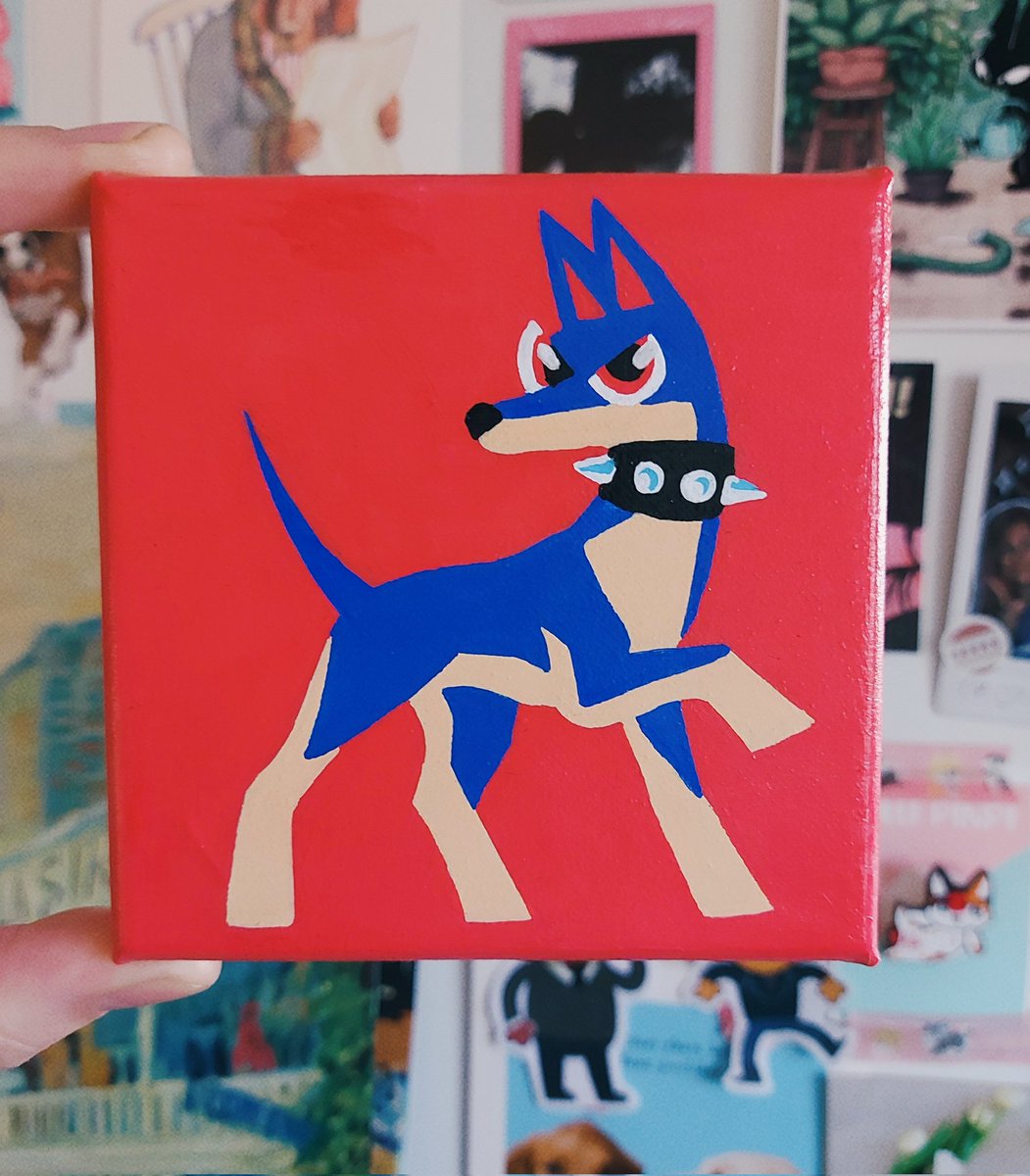 Dumbster Fire™ (@ginuga) on Twitter photo GUARD DOG
.
.
Little dog painting I managed to make despite being busy 🐕 GUARD DOG
.
.
Little dog painting I managed to make despite being busy 🐕