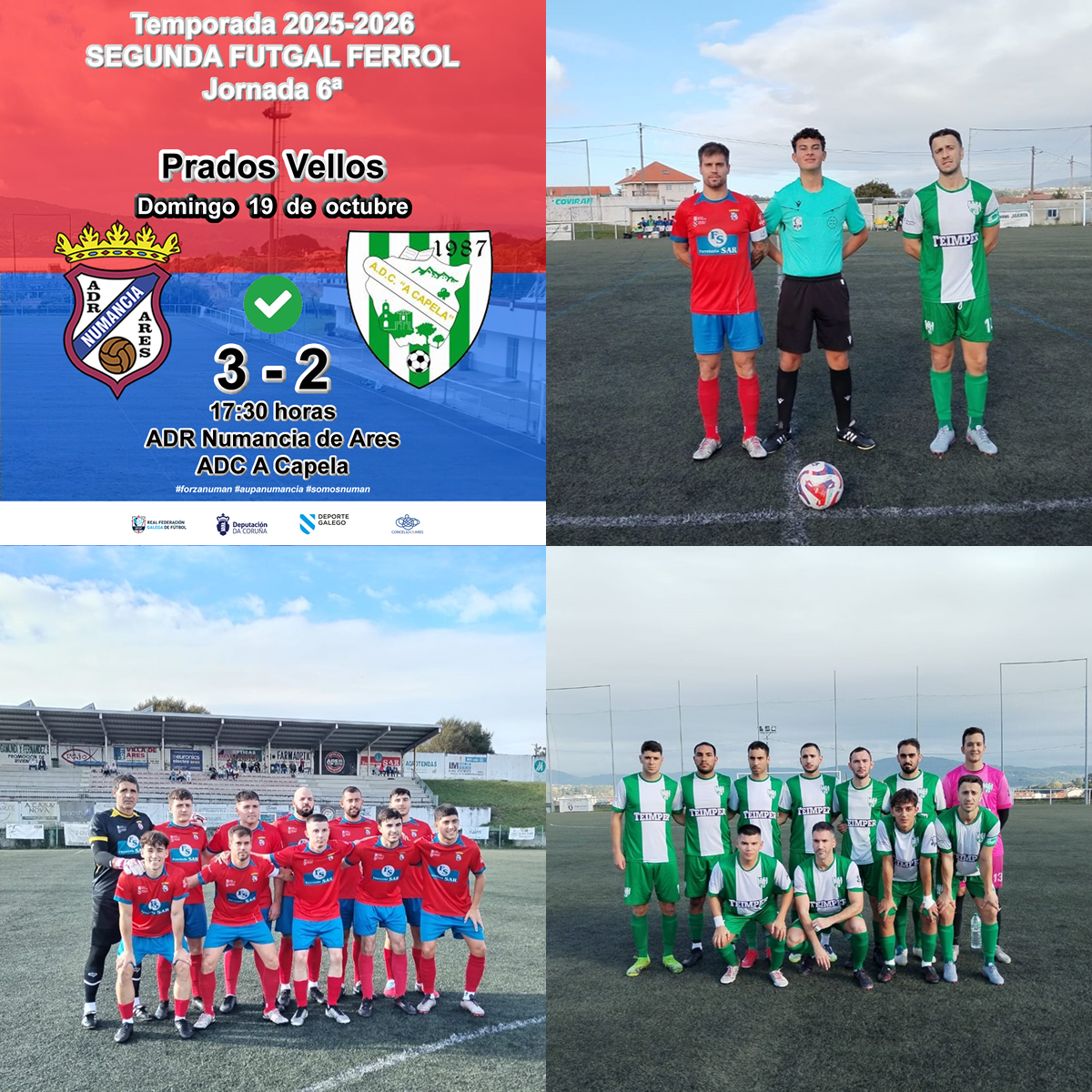#Aficionados. Numancia de Ares, 3 - ADC A Capela, 2