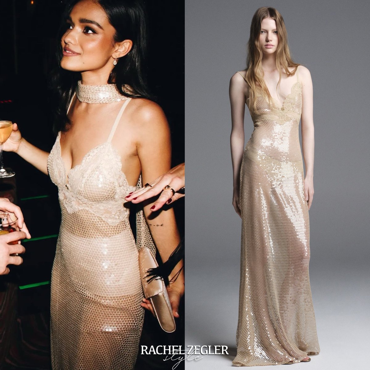 rachel zegler gold dress Rose Gold Metallic French Chantilly Lace Fabric, 5.5 Meters – Buy Online –  Regal Fabrics main image 0