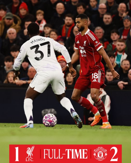 lfcstreamhd's tweet image. Defeat at Anfield. 

#LIVMUN 

Follow @lfcstreamhd For Update Stream