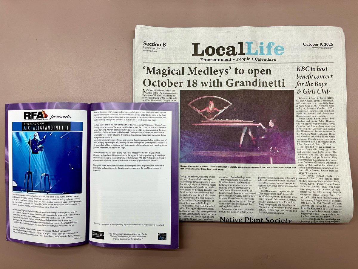 Such a great time performing for everyone in Kilmarnock, Virginia last night! Loved opening their season of shows with an incredibly fun audience!