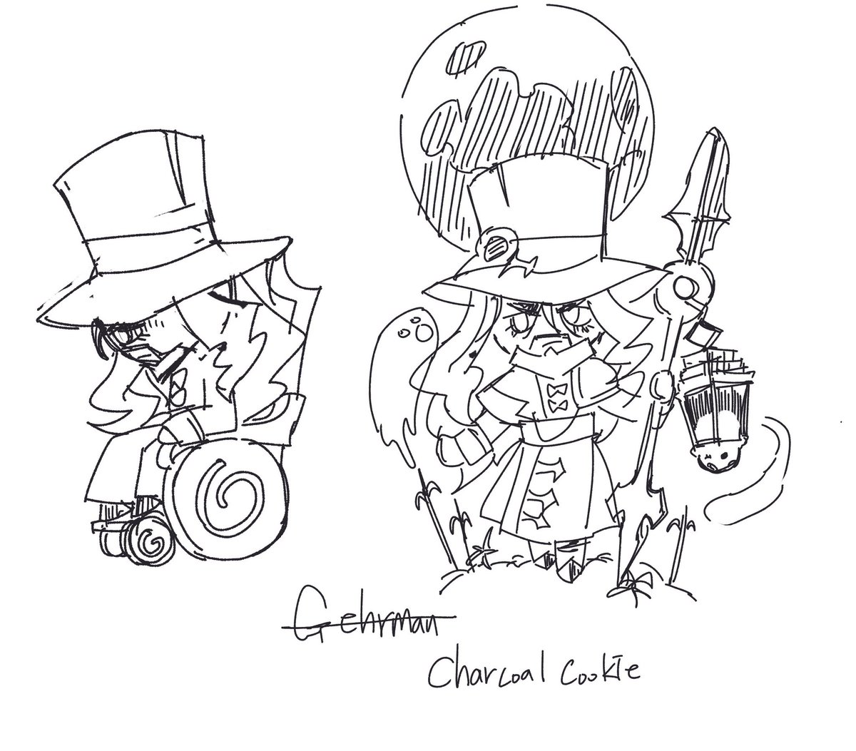 charcoalcookie 차콜맛 쿠키-사냥꾼 게르만을 그렸는데 더 그리고 싶어져서 굿헌터 버전 차콜맛 쿠키 그렷슴 사솔은 시계탑의  레이디 마리아 포즈 참고했고 버닝은 안그리려다가 개스코인 신부랑 묘하게 닮은거 같아서 그린듯