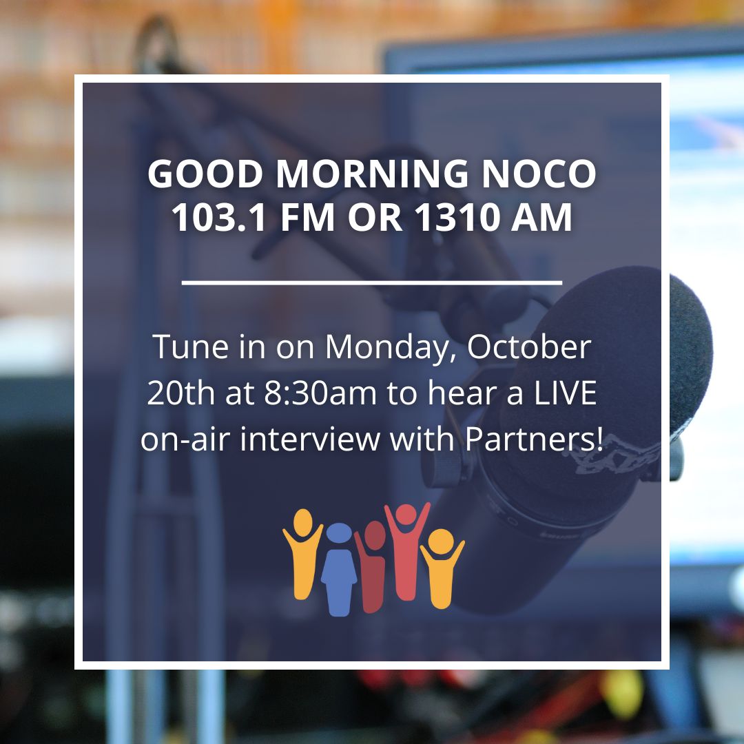 Tune in LIVE with Partners for an interview with Good Morning NOCO tomorrow, October 20th at 8:30am. Listen live at 103.1 FM, 1310 AM, or at 1310kfka.com/home/listen-li… . Thank you to <a href="/1310_KFKA/">KFKA Radio - Northern Colorado’s Voice</a> and Good Morning NOCO for having us! 📻🎙️