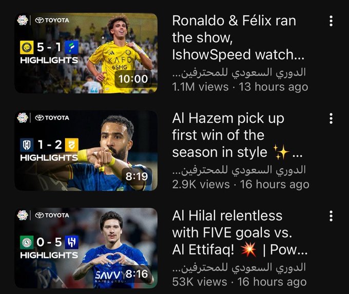 daaees's tweet image. ان الله يمهل ولا يهمل.. 
مهما حاول اللوبي الازرق دعم زعيقهم
ومهما شرا لهم النجاح،

وبالمقابل يحاربون النصر بظلمه وكسر اجنحته داخليا..

الا ويأتي بعدها النصر والعدل من الله بانتشار النصر عالميا وتوسيع شهرته الخارجية👍

تراهم مانامو ليلة البارح من الصياح😂😂