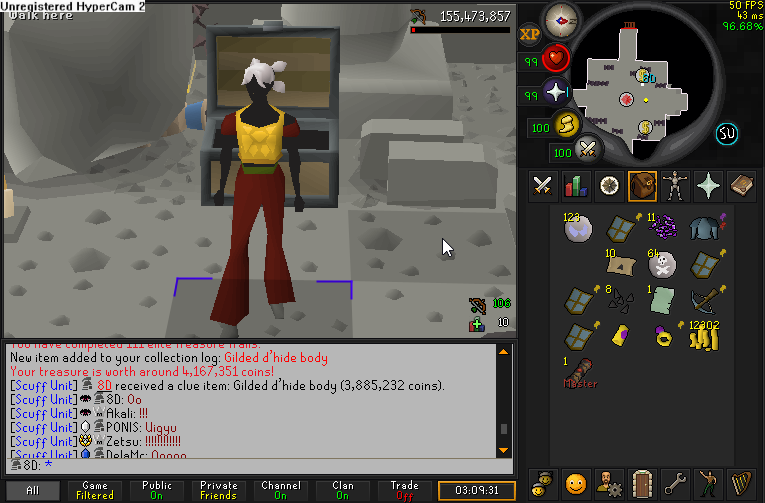 Trying to drop a stam in the inferno
#24 Giant squirrel 8m XP + Gilded d hide body 😎