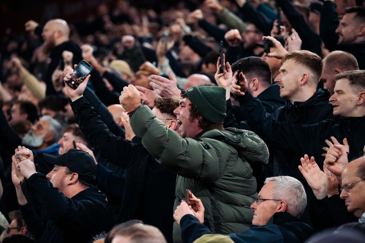 ManUtd's tweet image. Limbs in the away end 🤩
