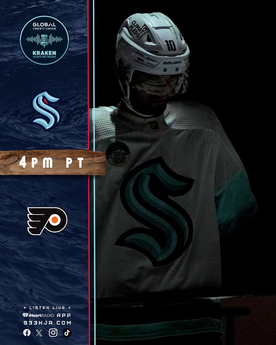 93.3 KJR (@933kjr) on Twitter photo GAME NIGHT IN PHILLY!
Tune in at 3:30pm PT for the <a href="/SeattleKraken/">Seattle Kraken</a> at Philadelphia Flyers:
🎙️ <a href="/Benton_Mike/">Mike Benton</a>
🎙️ <a href="/AlKinisky/">Al Kinisky</a>
🎙️ <a href="/AndersHirst/">Anderson Hirst</a>
💻 Travis Moger
Live » 933kjr.com/listen GAME NIGHT IN PHILLY!
Tune in at 3:30pm PT for the <a href="/SeattleKraken/">Seattle Kraken</a> at Philadelphia Flyers:
🎙️ <a href="/Benton_Mike/">Mike Benton</a>
🎙️ <a href="/AlKinisky/">Al Kinisky</a>
🎙️ <a href="/AndersHirst/">Anderson Hirst</a>
💻 Travis Moger
Live » 933kjr.com/listen