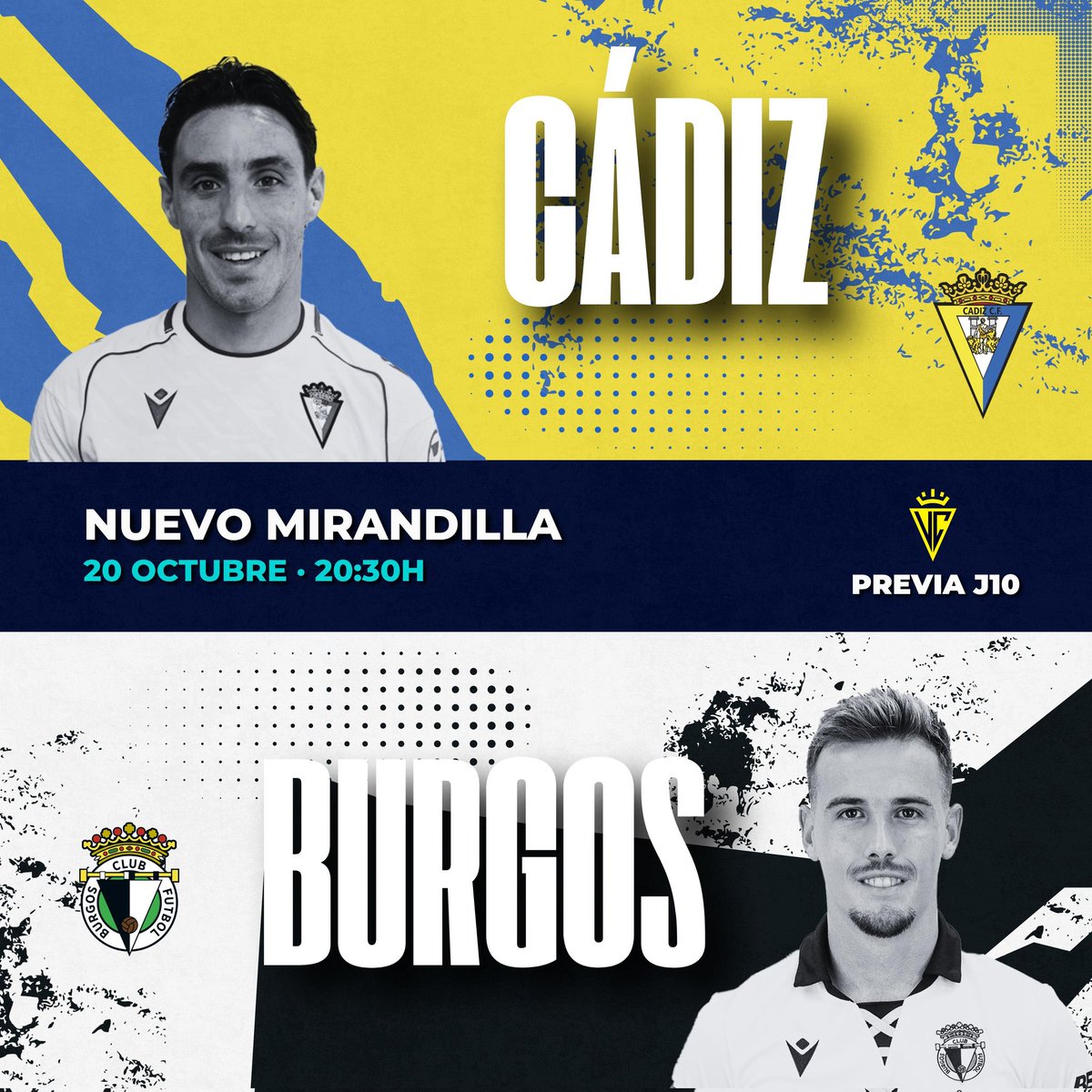 ⚽️ PREVIA

🟡 CÁDIZ CF - BURGOS CF ⚪️