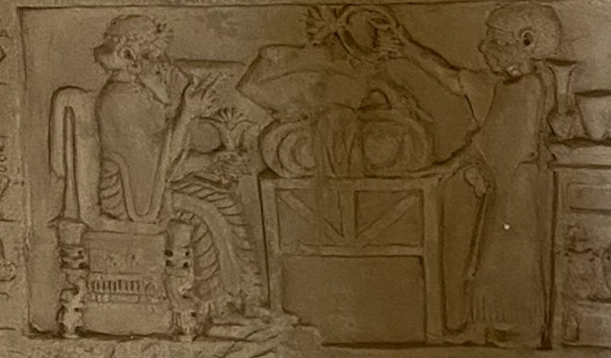 A photo I took in the Egyptian museum in Cairo a couple of years ago. This is the funerary stele of Djedherbès (Cairo Museum JE 98807) which was found in Saqqara in 1994. It dates to the first Achaemenid rule in Egypt and shows an unusual winged sun-disk which seems to express a