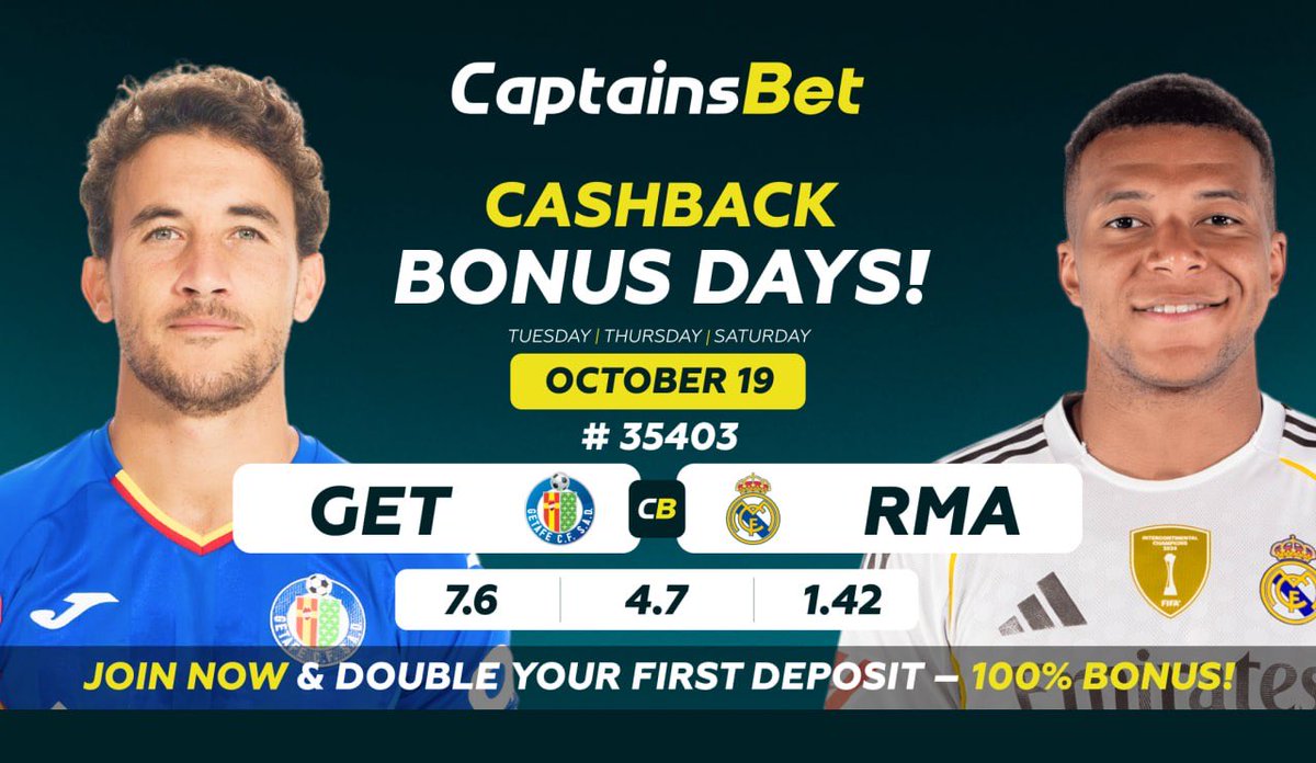 mboni_cfc's tweet image. Getafe vs real madrid

100 to 1st 4 correct cs predictions

Play on captainsbet👉 cutt.ly/SrVXzoVE

Promo code: keshowins