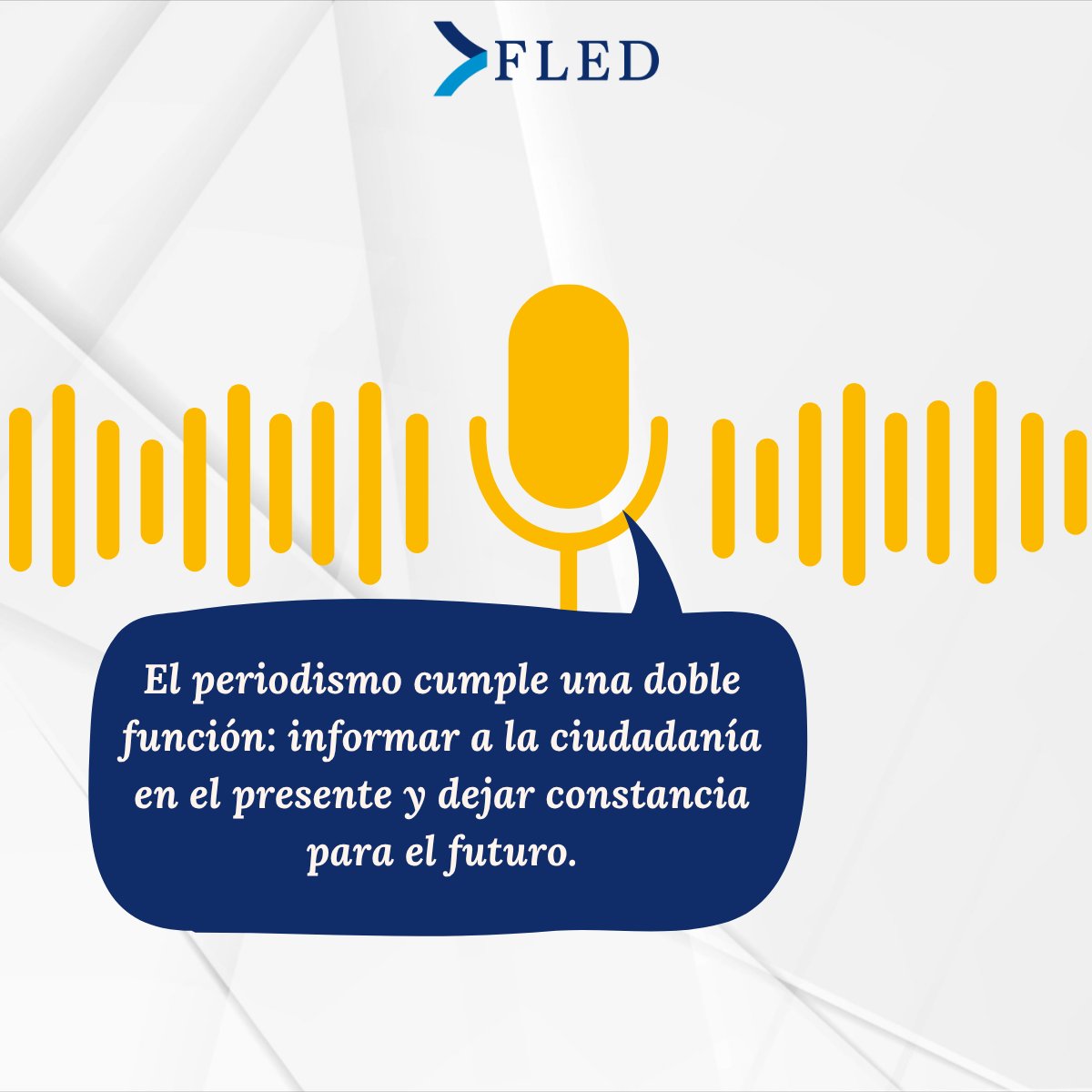 El periodismo informa hoy y deja memoria para el futuro. 📰

Apoyemos a quienes, con entrevistas y análisis, sostienen la verdad frente a la censura.

#MemoriaPeriodística #LibertadDePrensa #FLED