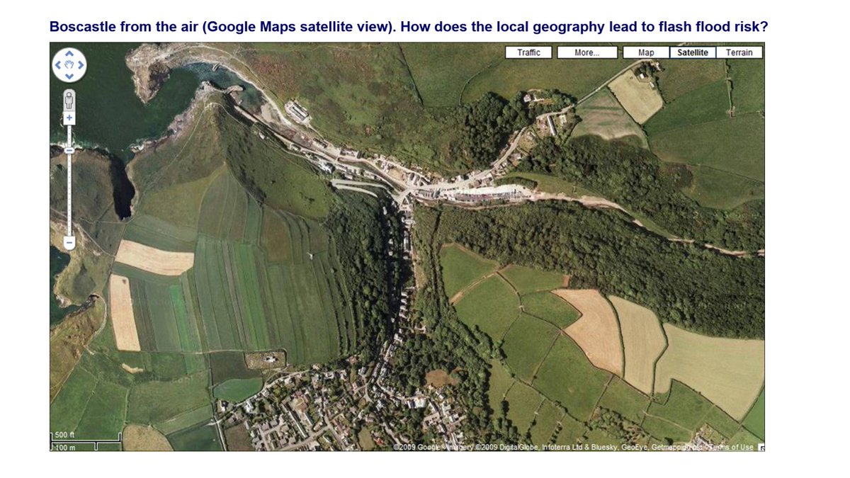 Boscastle flood 2004: This is one I suggest for <a href="/mildthing99/">BC</a>’s hashtag #CaseStudyAgeism. 84 wrecked cars in the harbour, and 32 lost out at sea. 120 airlift rescues and 0 deaths. In my opinion it still grabs attention in the classroom more than any UK extreme weather event since.