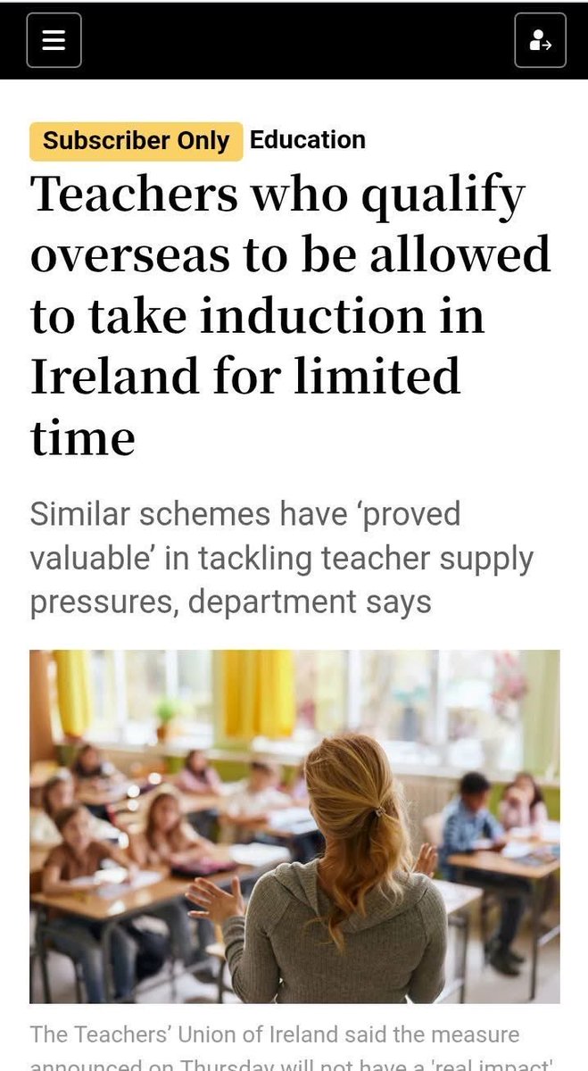 IRELAND: Letting our best and brightest leave whilst bringing in foreign teachers.   

Something is so very wrong here in Ireland.  

Surely the foreign ones won't be teaching Irish either. 

<a href="/MakingSenseInfo/">MakingSense</a>