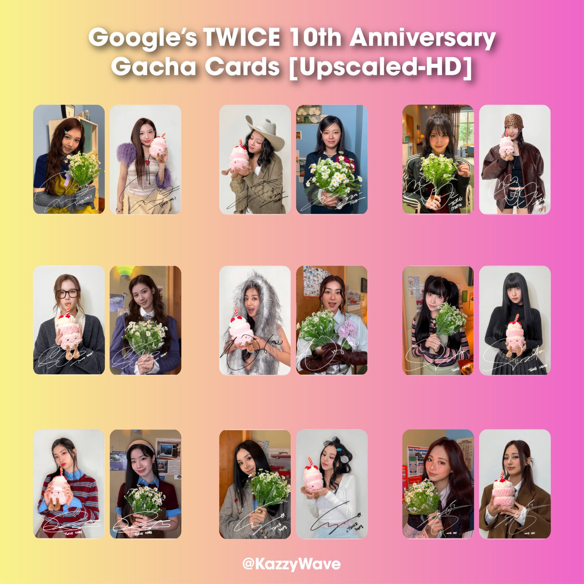 KazzyWave's tweet image. Google&apos;s TWICE 10th Anniversary Gacha Cards [HD]
drive.google.com/drive/folders/…

#ONCE #원스 #TWICE #트와이스 #TWICE_10th_Anniversary