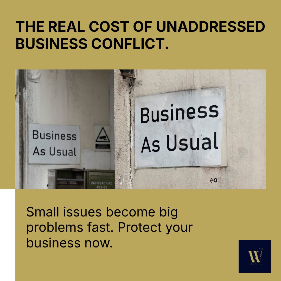 DaaConsulting's tweet photo. Business disputes catch you off guard? 🤯 Many conflicts start small, often from predictable triggers. https://t.co/jzGYrVB310