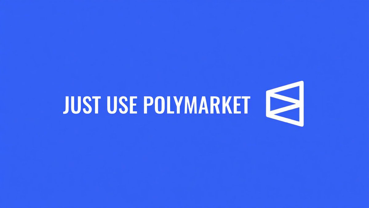 python_dao's tweet image. Just use Polymarket.