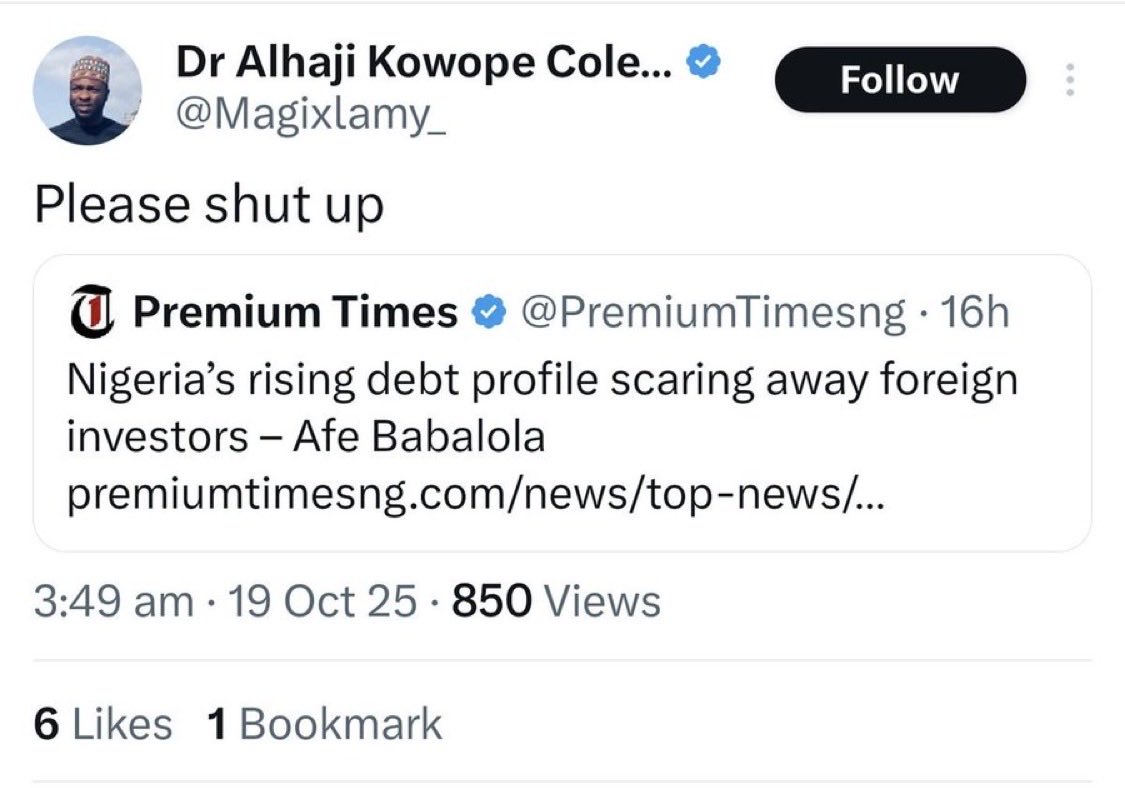 Ahn ahn! The same Afe Babalola 😱

The respect don expire like MTN 2 gig