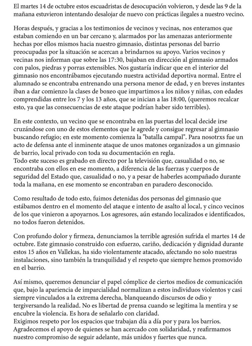 Todo nuestro respaldo La Fábrika ante la violencia y el acoso que sufre. Contra los matones, la extrema derecha y su impunidad: solidaridad y organización.