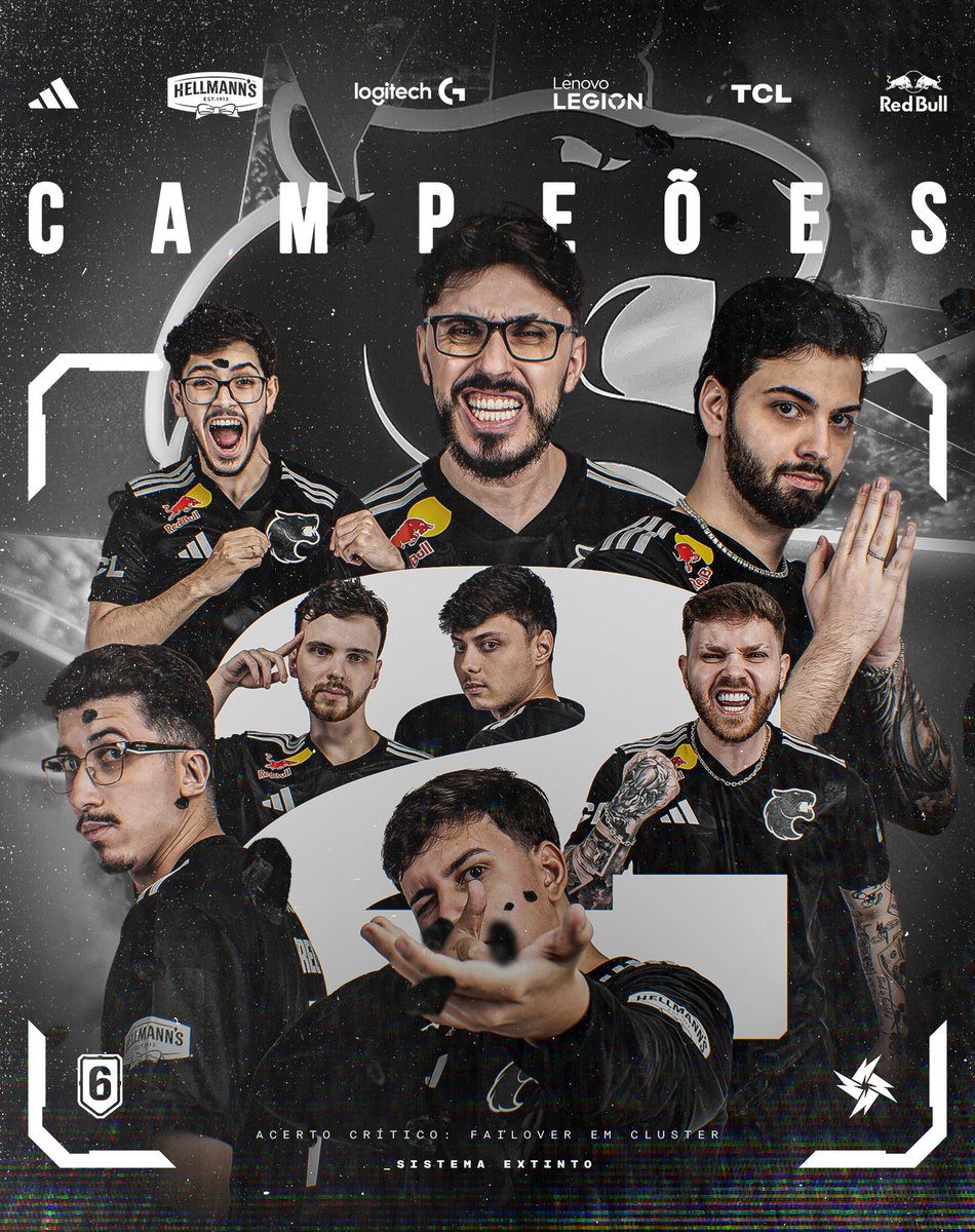 FURIA's tweet photo. A #FURIAR6 é CAMPEÃ novamente da South America League 🏆🏆

Essa line é viciada em vencer!
🥇 @nade_R6
🥇 @HerdsZZ
🥇 @joao92R6
🥇 @FelipoX
🥇 @kheyzefps
🥇 @igoorctg @Abreuzaooo @Vittzzzzzz

VAMOOOOOOOOOOOOOOOOOOOOOOOOOOOOOOOOOOO

Nos vemos agora no Major! Obrigado pela torcida de sempre 🖤🤍

#DIADEFURIA #SALR6X